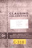 Clausing-Colchester-Clausing Colchester 15\", 8000, MKII Engine Lathe, Instruction & Part Manual 1978-15-15 Inch-15\"-MKII-01